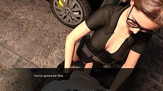 shemale driver gives anal sex and huge cumshot!