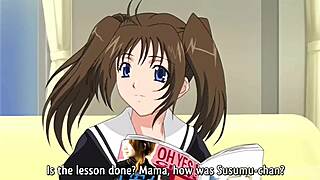 Hentai busty stepmom teaches young stepdaughter explicit sex lessons