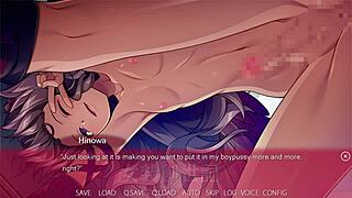 In Trap Genesis, the shemale Hinowa engages in anal sex and assfucking, leading to a creampie scene.