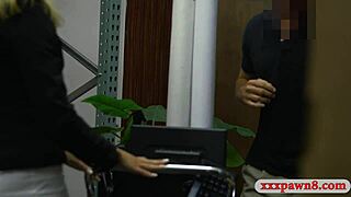 Blonde Milf Gets Drilled Hard in Hidden Storage Room Action.