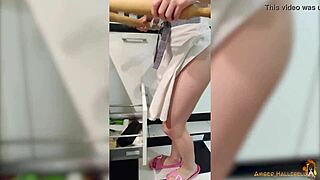 Housewife fingers her pussy and ass solo