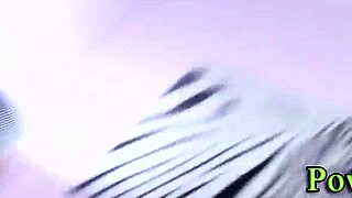 Blonde teen gets jizzed in POV lingerie scene