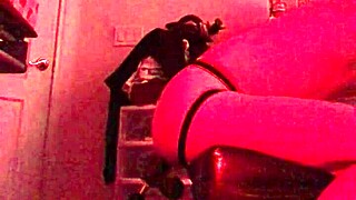Fucking machine being used by gay men all while wearing chastity device