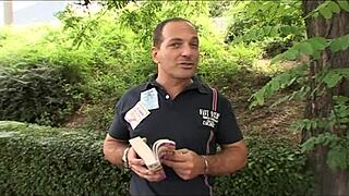 A sultry blonde look some on her buttocks