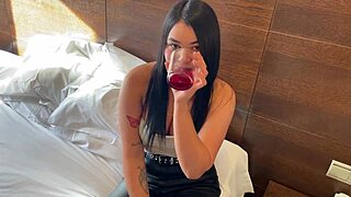 warming up and TESTING the TITS of a naughty latina teen