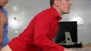 Straight hairy hunk fucks the intern who loves gay sex