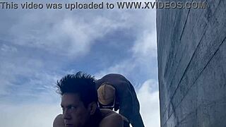 Daddyblackxxx1 takes ericsockz for outdoor gay pounding