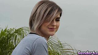 Super Hot Blonde TS Ella Hollywood Anal Fucked By Dad!