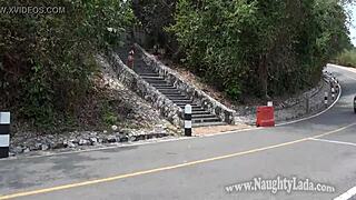 My flashing walk turns nude in public streets