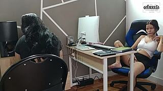 I Fucked The Secretary In The Boss's Office, Latina Pussy Orgasm Big Ass.