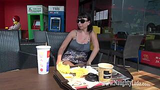 My flashing walk turns nude in public streets