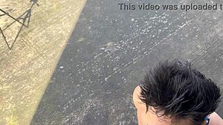 Daddyblackxxx1 takes ericsockz for outdoor gay pounding