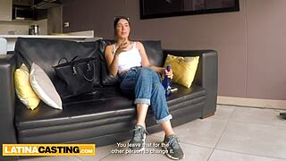 Latina Lingerie Model Tasty Tight Pussy Gets Pounded by Huge Cock During Casting