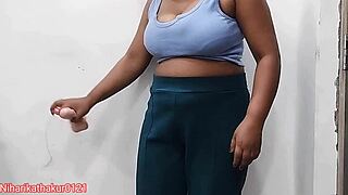 Girl enjoys alone time using her dildo