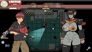 Nerdy girl gives public handjob in library during spooky milk life taboo hentai game