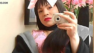 Shemale Shocks with Explosive Cumshot