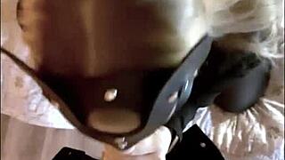 blonde with small tits sucks big monster cock