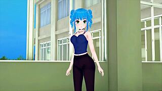 Sexy Slutty Big Tit Blue Haired Anime Babe Fucked Hard Hentai Koikatsu