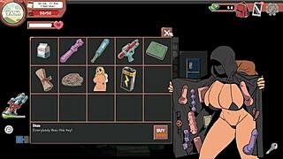 Nerdy girl gives public handjob in library during spooky milk life taboo hentai game