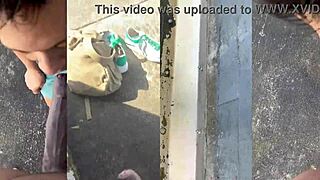 Daddyblackxxx1 takes ericsockz for outdoor gay pounding