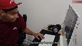 Taboo teen gets horny watching porn with stepbrother leading to big cock fucking