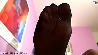 Blue haired mistress femdom foot smelling worship and gagging trailer