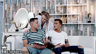 biempire bisexual trio in hot spitroast