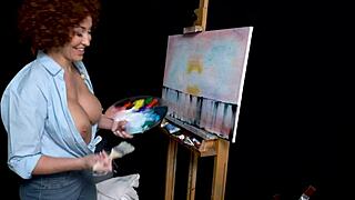 ryan keely gets horny painting