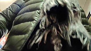 Naughty Hazel Shops Outdoors With Her Natural Tits Exposed!