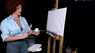 ryan keely gets horny painting