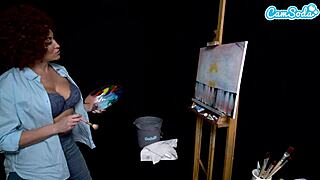 ryan keely gets horny painting