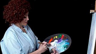 ryan keely gets horny painting