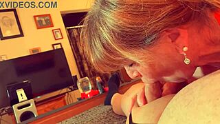 granny velma dinkley gives closeup blowjob pov