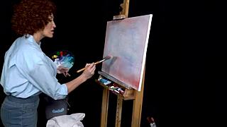 ryan keely gets horny painting