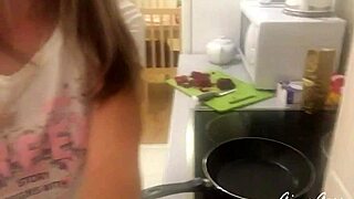 I'm slamming Russian blonde teen while cooking borscht in the kitchen.