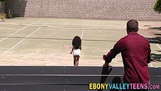 Wow! Busty black slut takes massive facial after wild action!