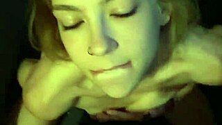 cumshot from my bf on petite blonde slut