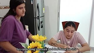 Latina Stepmom Begs Stepdaughter to Lick Her Wet Ass! What a Taboo Fantasy!