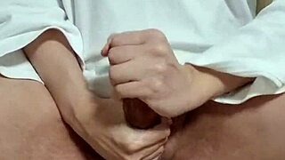 Korslaveman cums hard with urethra toys in a chastity belt