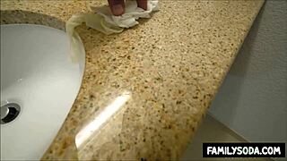 Stepbrother Discovers Used Condom In Bathroom