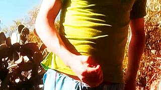 a guy masturbates in his room