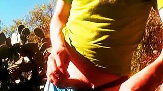 a guy masturbates in his room