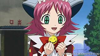 Anime maid gets banged with BDSM dildo in wild scene. Hardcore action unfolds!