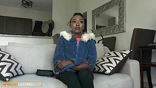 Slutty Black College Babe Loves Rough Cowgirl Fuck