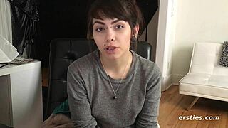 Sloan teases her hairy pussy to intense orgasm