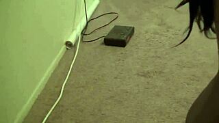 Anita performs a deepthroat blowjob.