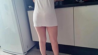 Naughty blonde shows off her panties 😘