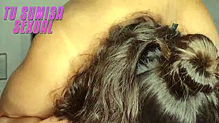 Latina deepthroats big cock in doggystyle with bent over position