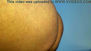 Close up of a wet and bouncing ass while riding a dildo to orgasm