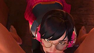 Schoolgirl D.Va, wanna suck cock and take a facial?